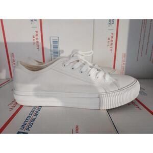 Nautica Belladawn Lace-up Sneaker, Women's Size 10 M, White Canvas - #00p